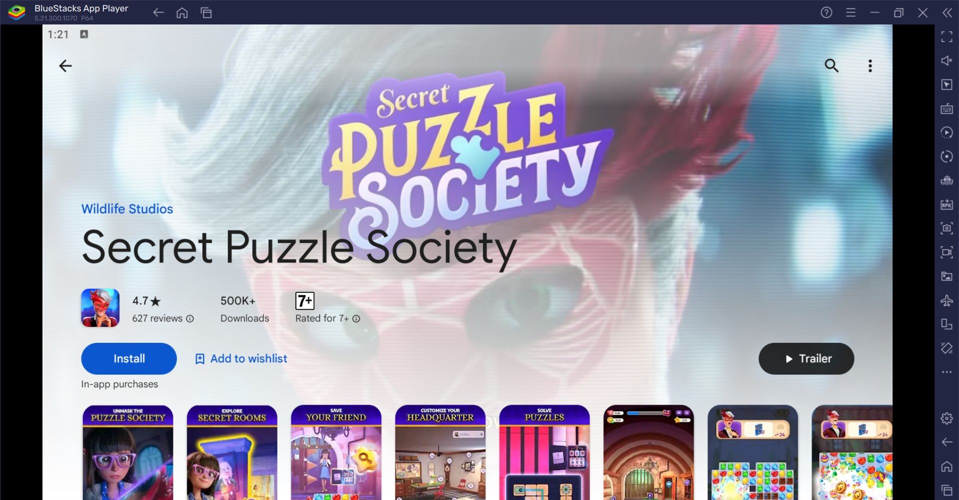 How to Play Secret Puzzle Society on PC with BlueStacks