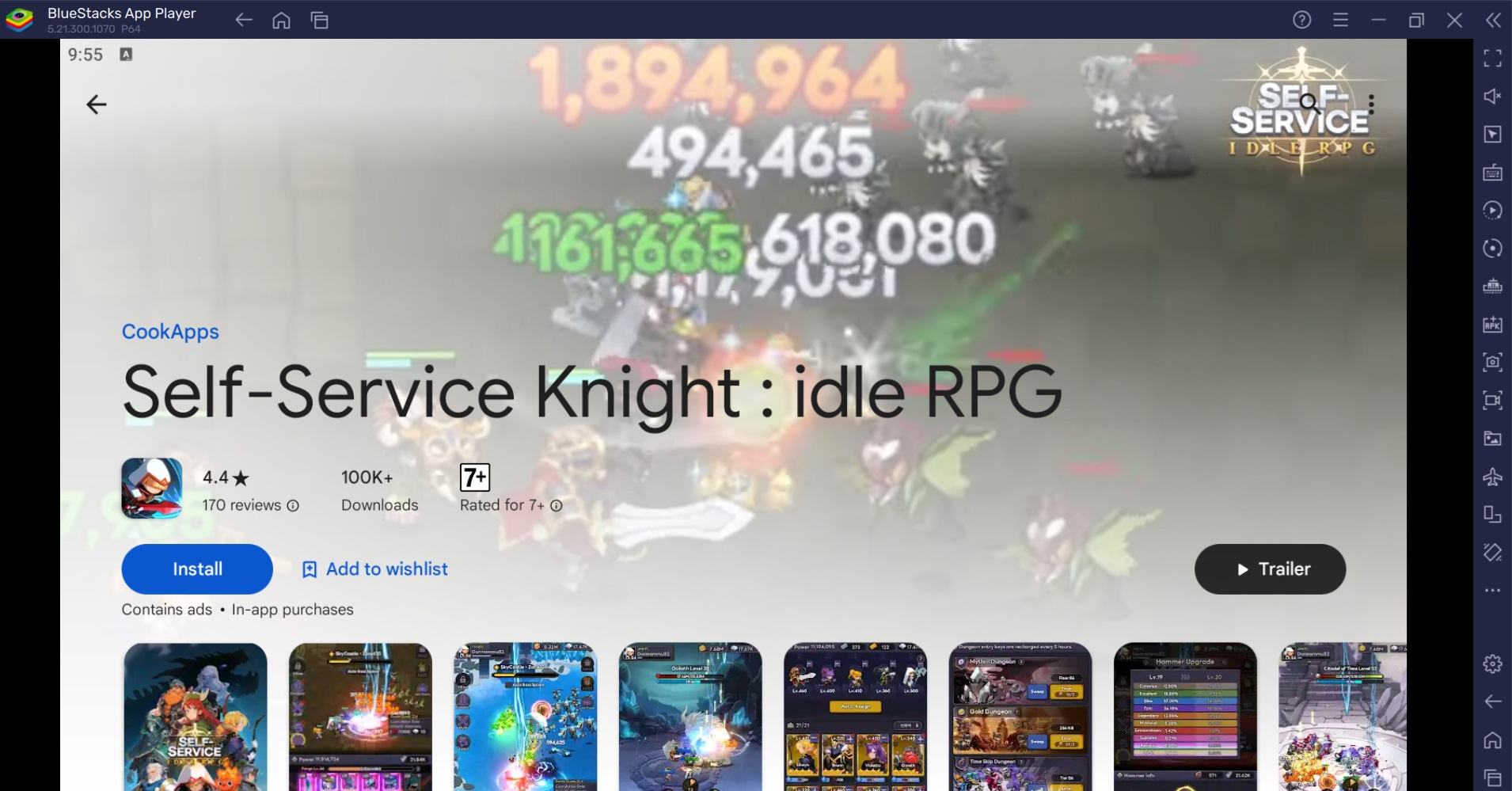 How to Play Self-Service Knight : idle RPG on PC with BlueStacks