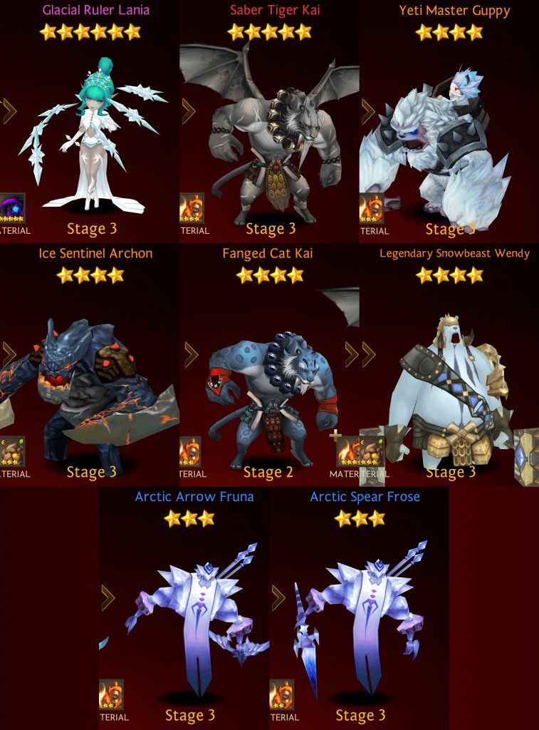 Seven Knights Faction by Rank - Frozen Land Seven Knights Faction by Rank - Frozen Land