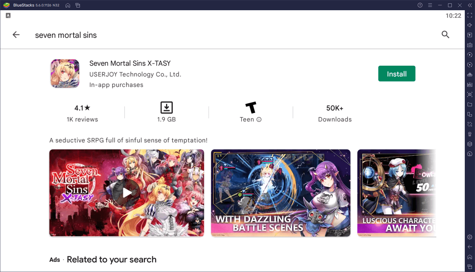 Как играть в Seven Mortal Sins X-TASY на ПК через BlueStacks