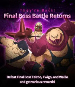 Seven Deadly Sins: Grand Cross – Covenant of Light Tarmiel and Final Boss Battle Taizoo, Twigo, and Waillo