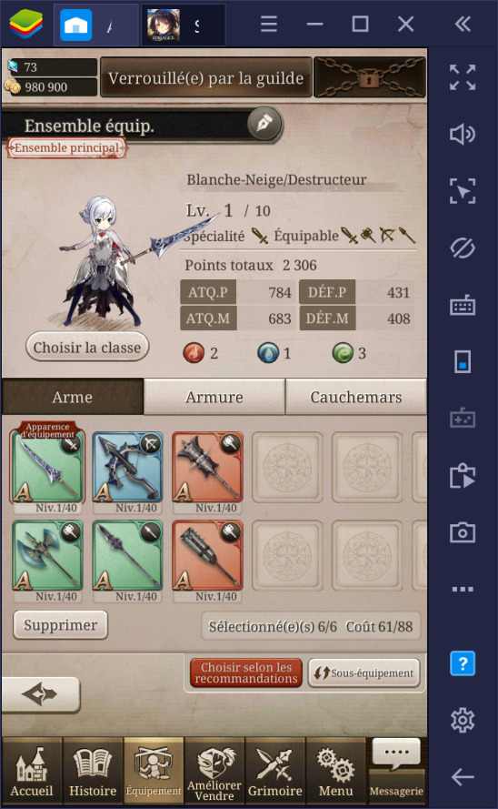 SINoALICE : Guide sur les classes et les armes