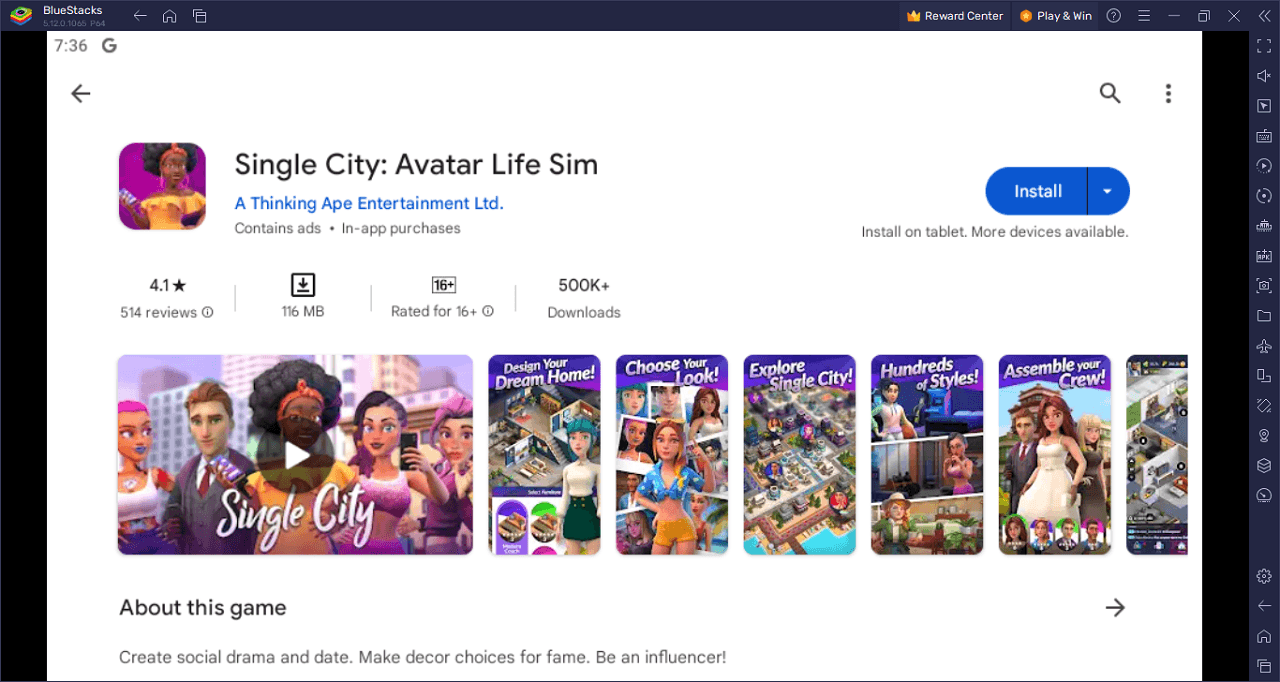 How to Play Single City: Avatar Life Sim on PC With BlueStacks