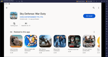 How to Play Sky Defense: War Duty on PC With BlueStacks