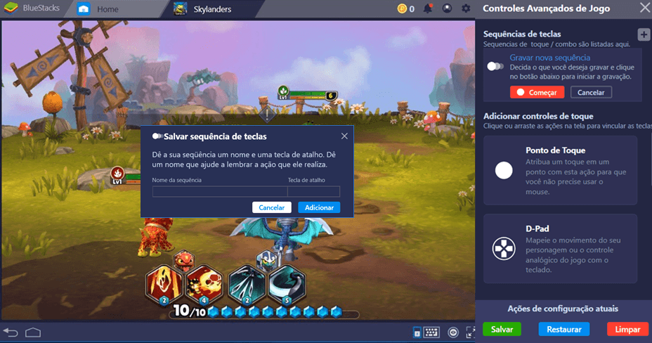 Como configurar BlueStacks para jogar Skylanders.