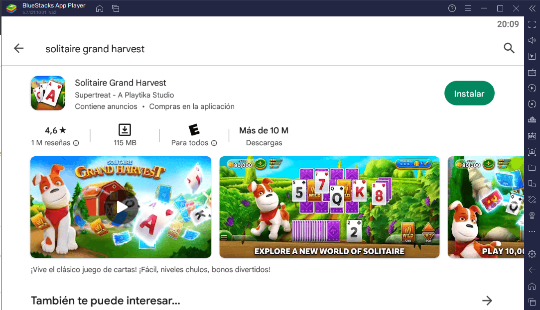 Cómo jugar Solitario Grand Harvest en PC con BlueStacks