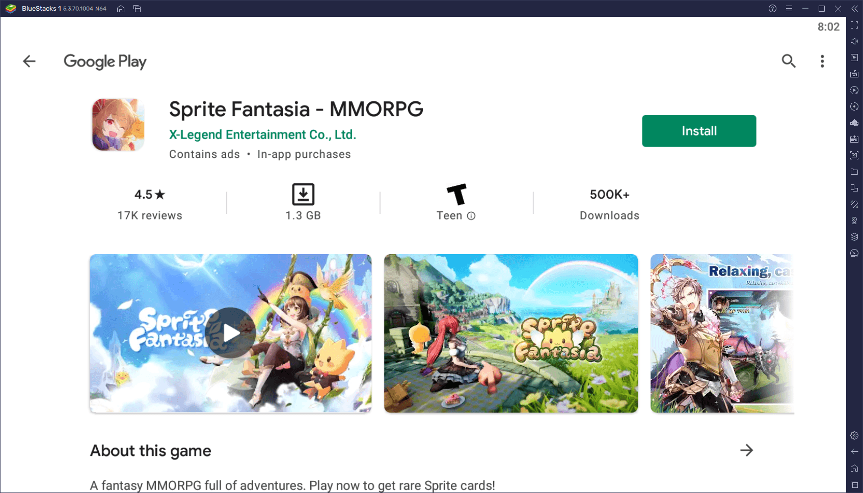 How to Play Sprite Fantasia on PC with BlueStacks