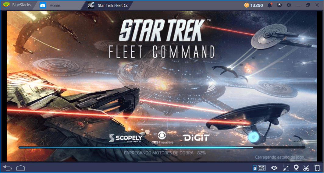 Guia de Instalação e Configuração de BlueStacks para Star Trek Fleet Command
