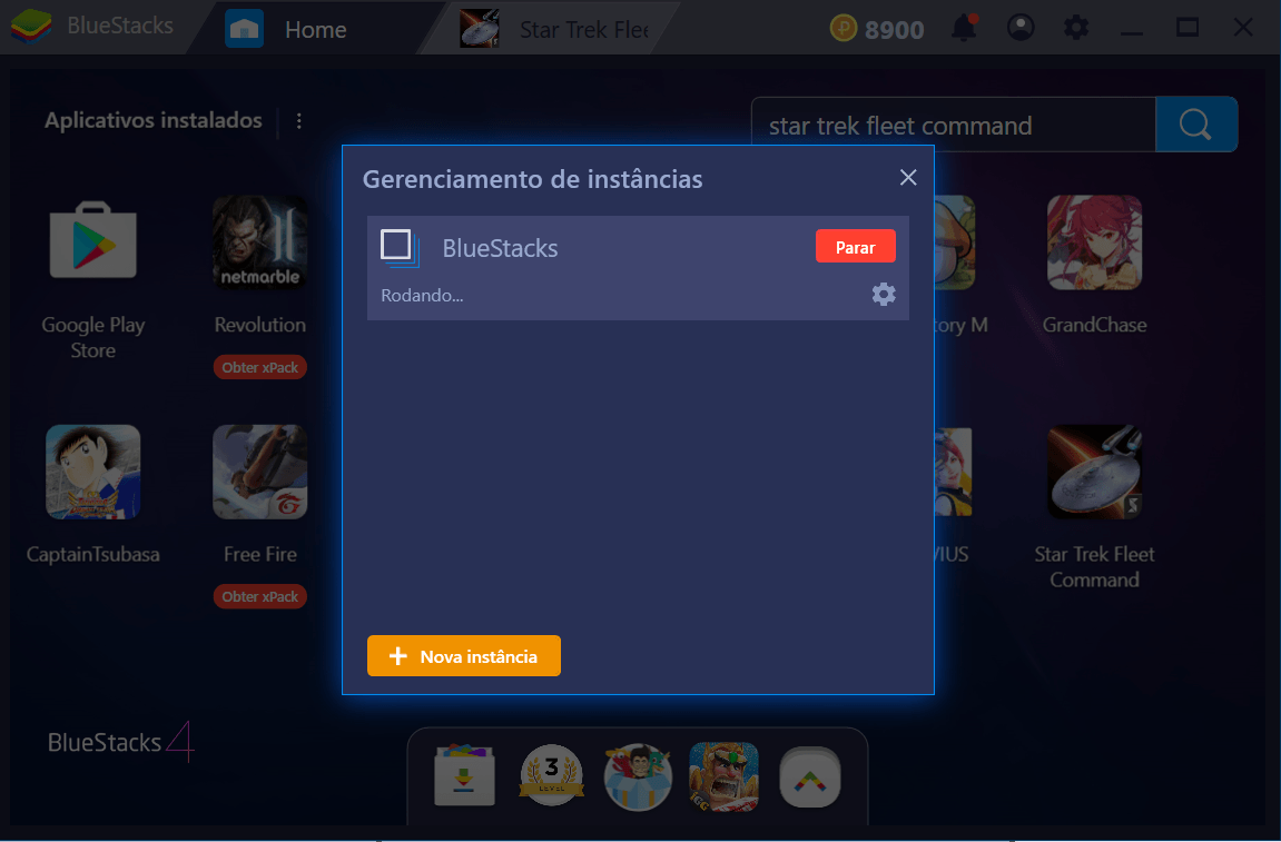 Guia de Instalação e Configuração de BlueStacks para Star Trek Fleet Command