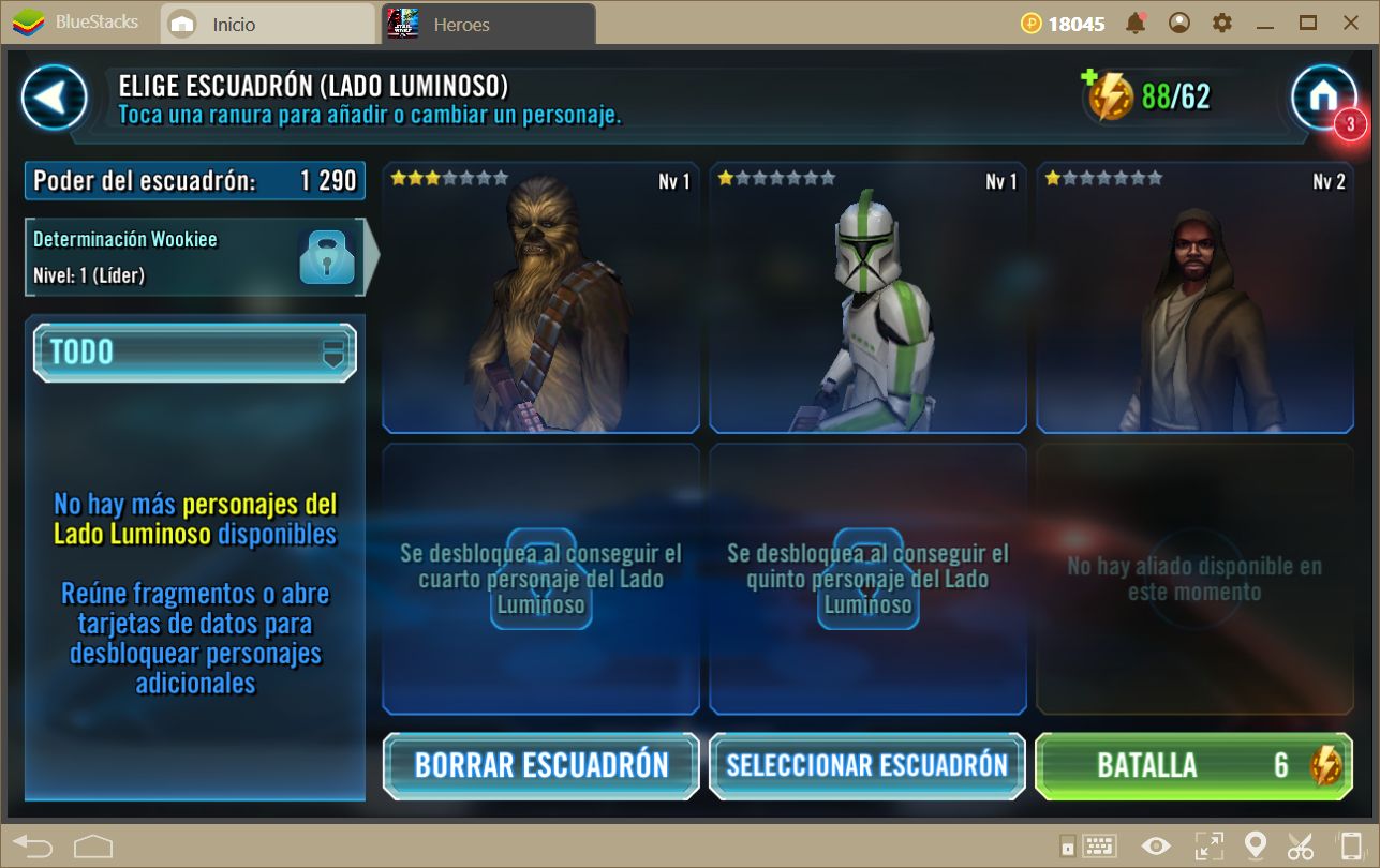 Guía Para Principiantes en Star Wars: Galaxy of Heroes