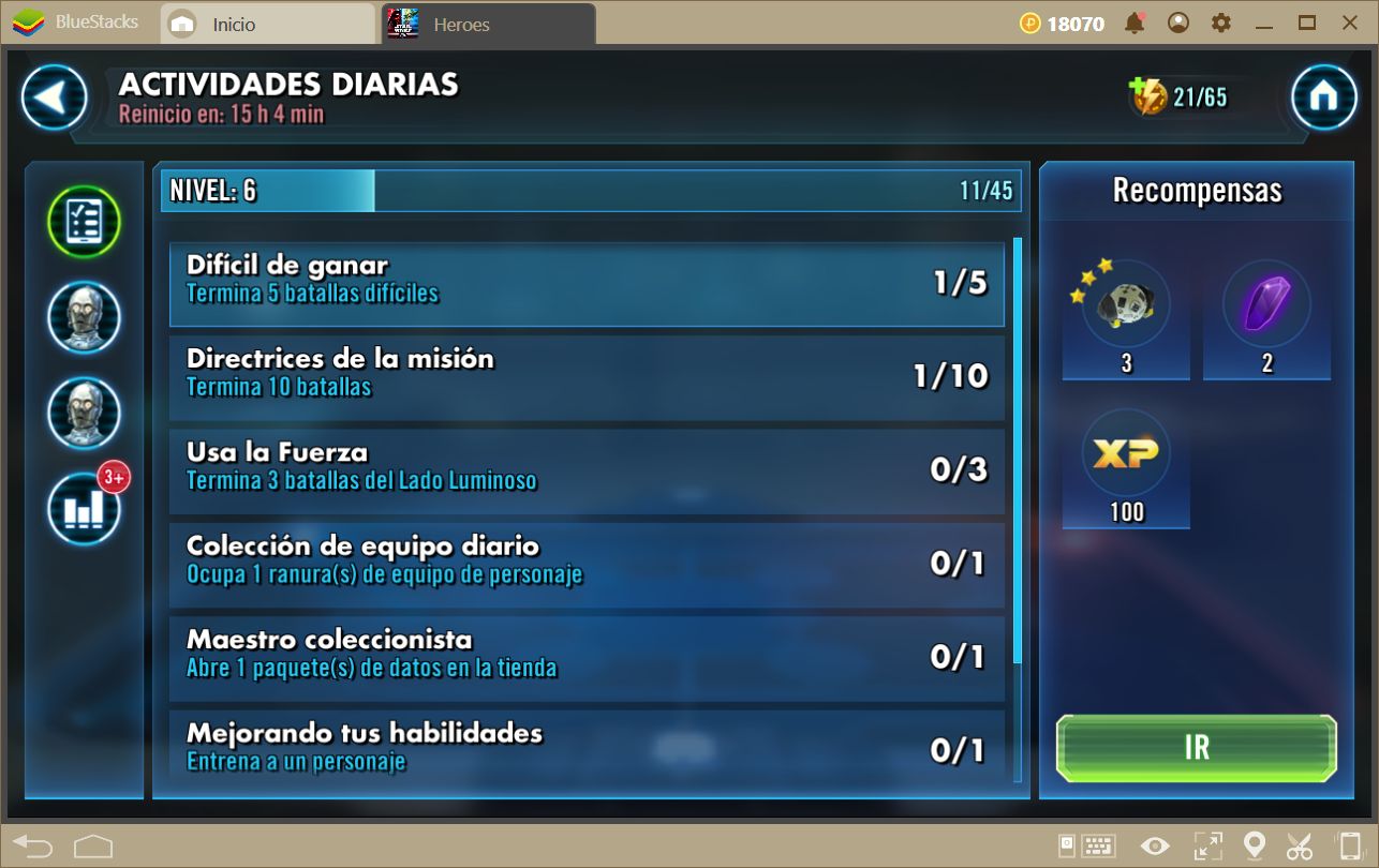 Consejos Para Subir de Nivel Rápido en Star Wars: Galaxy of Heroes