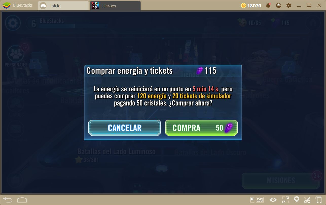 Consejos Para Subir de Nivel Rápido en Star Wars: Galaxy of Heroes