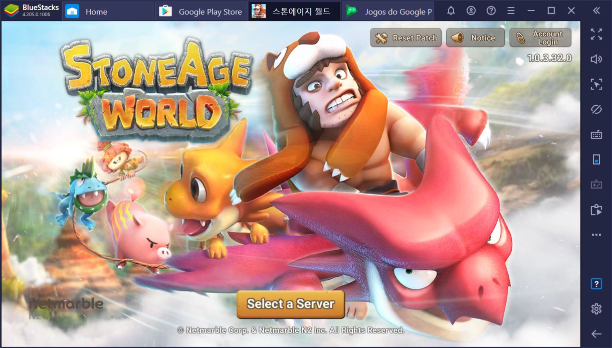 Como jogar Stoneage World no PC usando o BlueStacks