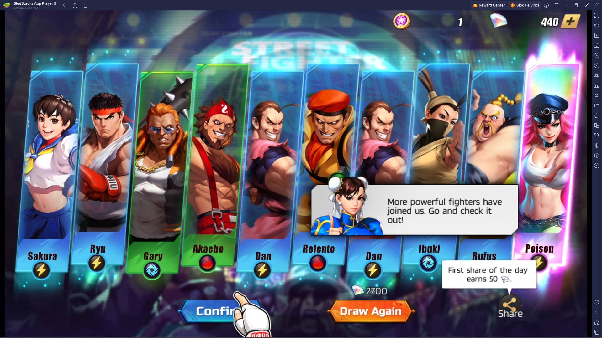 Come fare Reroll in Street Fighter: Duel!