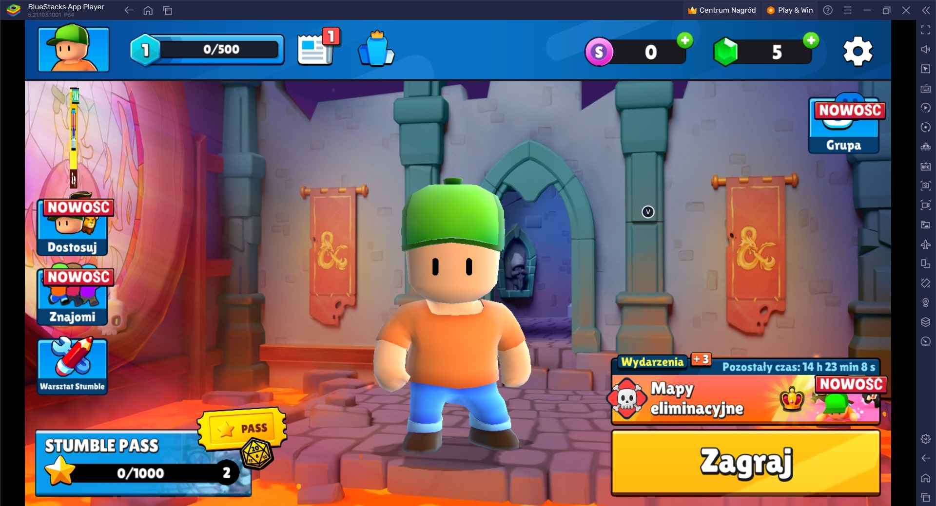 Funkcje BlueStacks wzmacniające wrażenia z gry w Stumble Guys