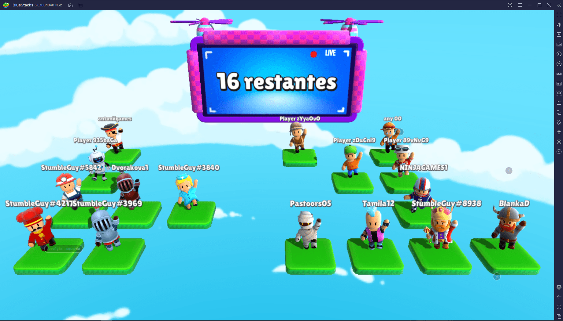 Jogue Stumble Guys: Multiplayer Royale com gráficos altos no BlueStacks 5 –  Suporte BlueStacks