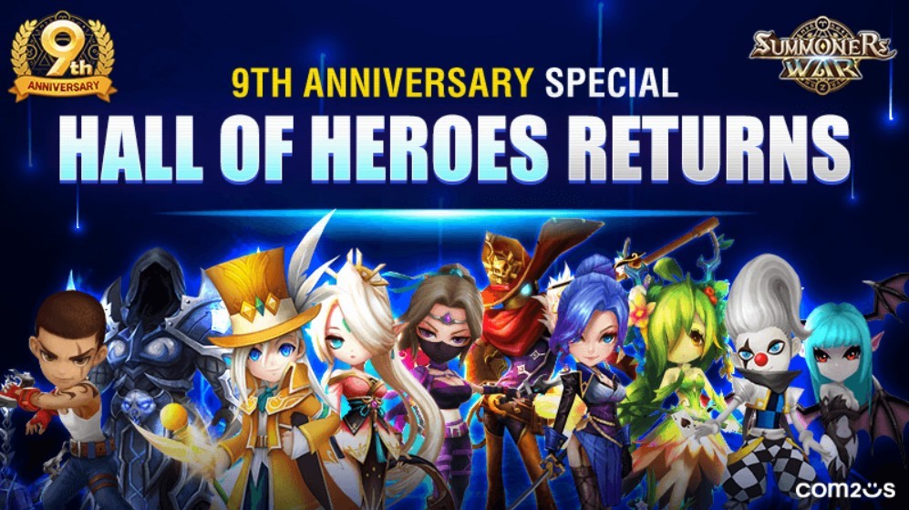 Summoners War: Sky Arena – 9th Year Anniversary Hall of Heroes