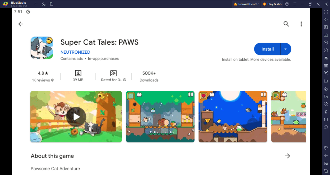 How to Play Super Cat Tales: PAWS on PC With BlueStacks
