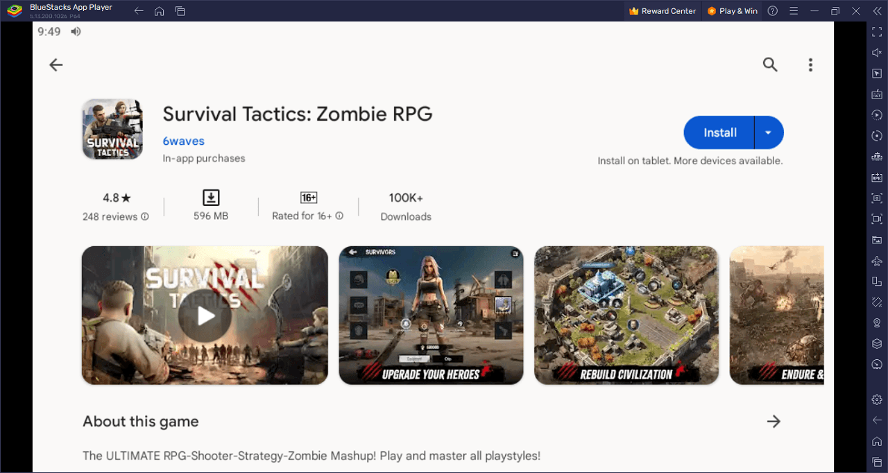 How to Play Survival Tactics: Zombie RPG on PC With BlueStacks