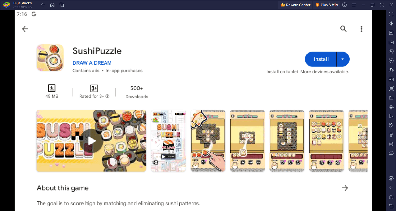 How to Play SushiPuzzle on PC With BlueStacks