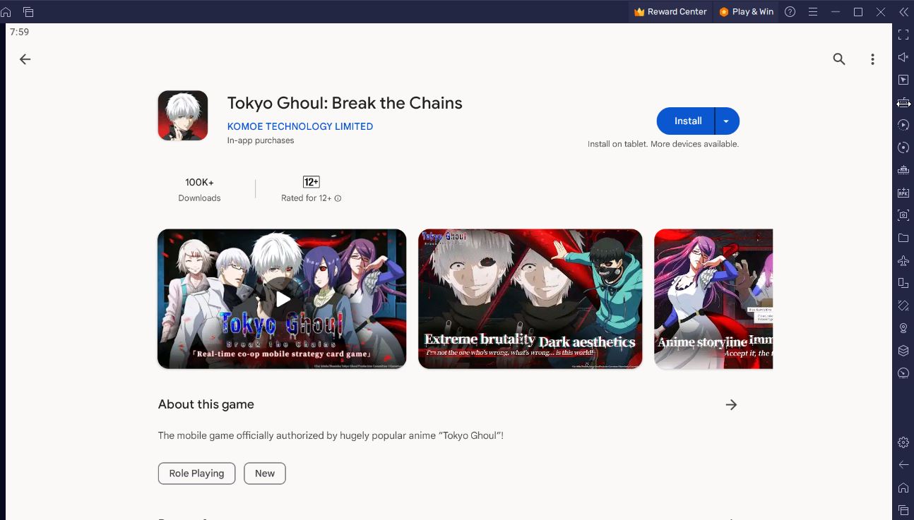 Tokyo Ghoul: Break the Chains Online Store