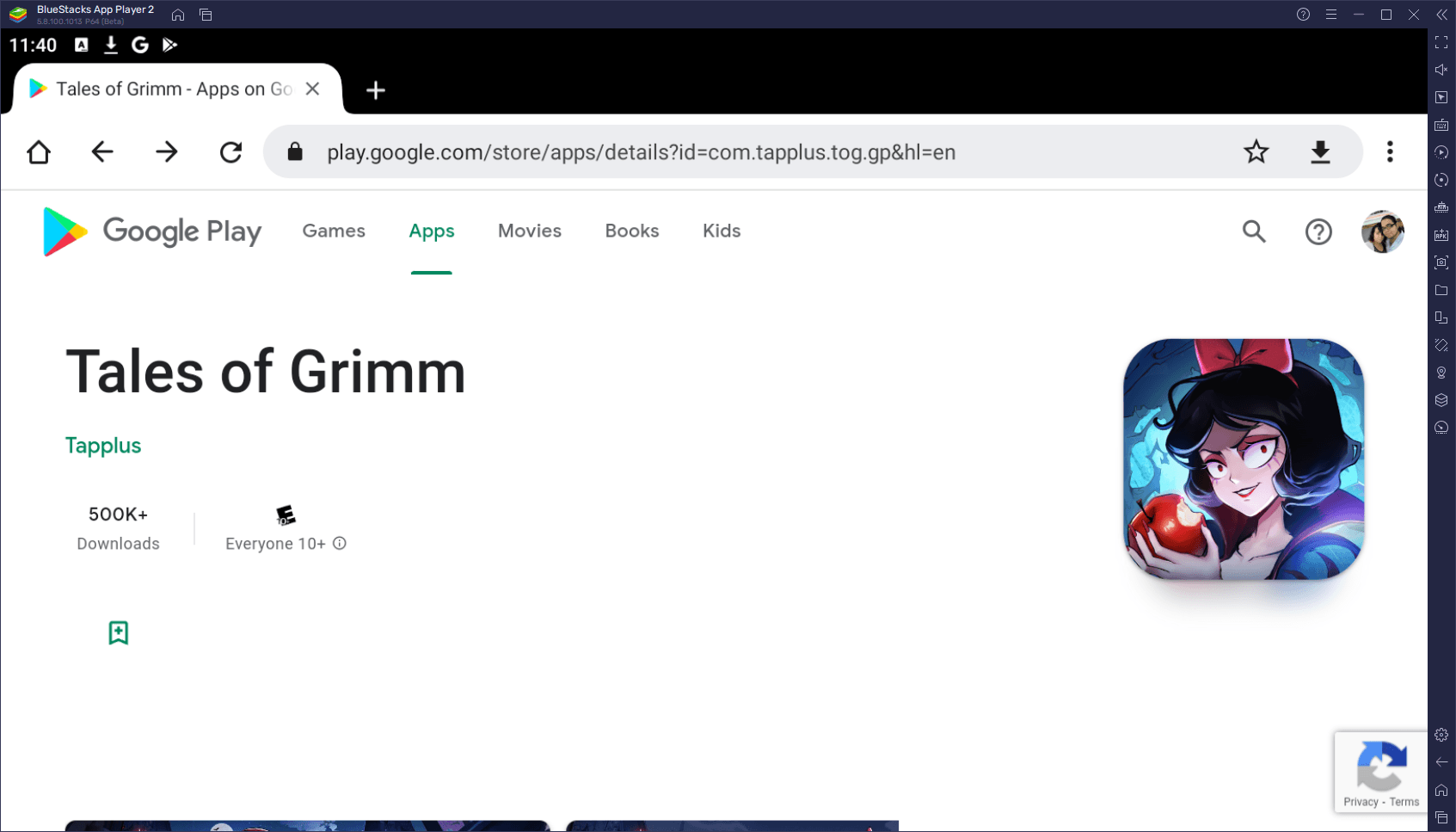 Играем в Tales of Grimm на ПК с помощью BlueStacks