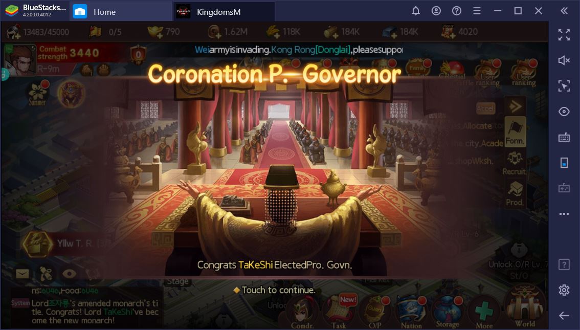 Play Three Kingdoms M on Your PC with BlueStacks