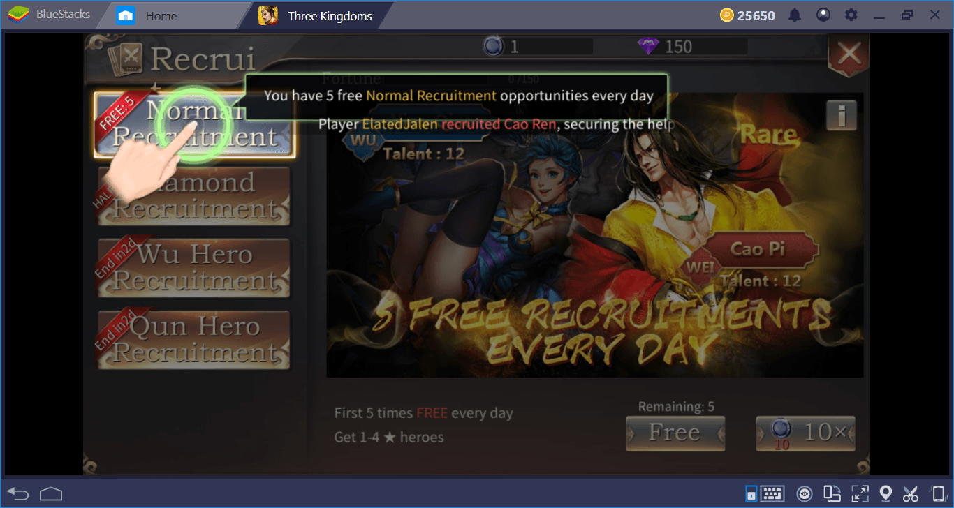 Let’s Play Three Kingdoms: Epic War On BlueStacks