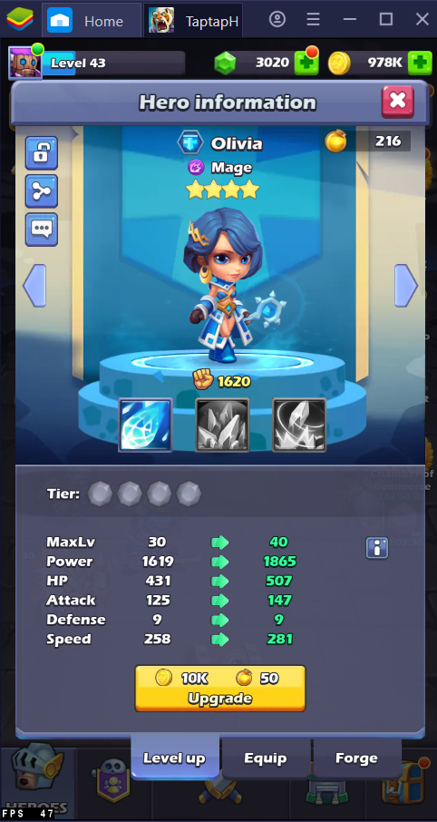 Upgrade Guide - How to empower your favorite hero in Tap Tap Heroes