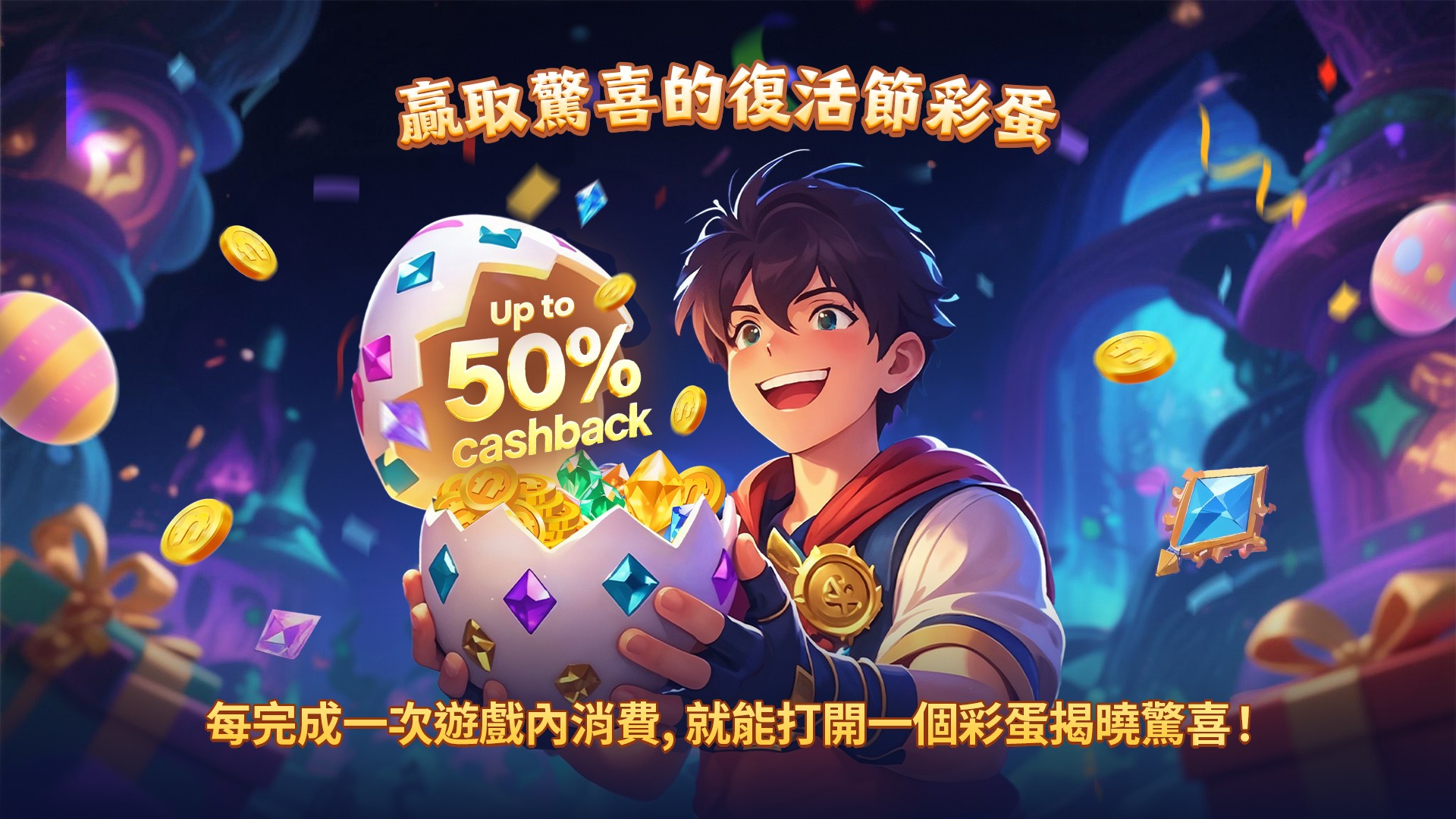 復活節彩蛋大放送:最愛遊戲享最高50%現金回饋,BlueStacks獨家福利來啦!