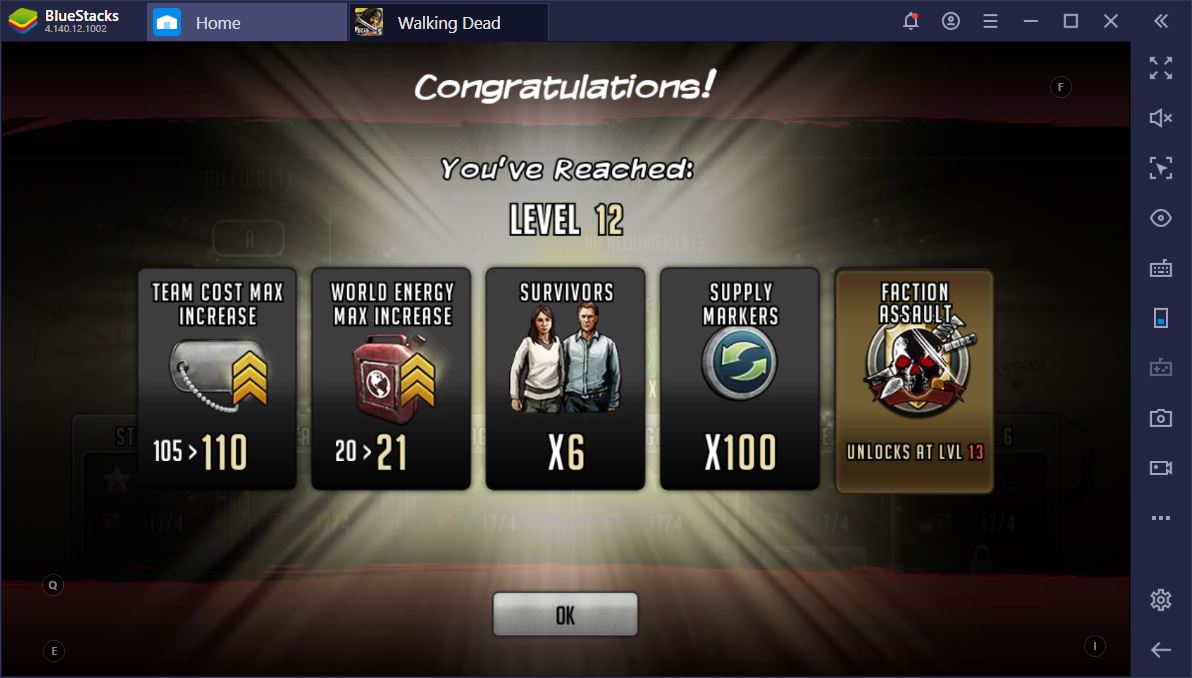 Maximum player level - The Walking Dead: Road to Survival