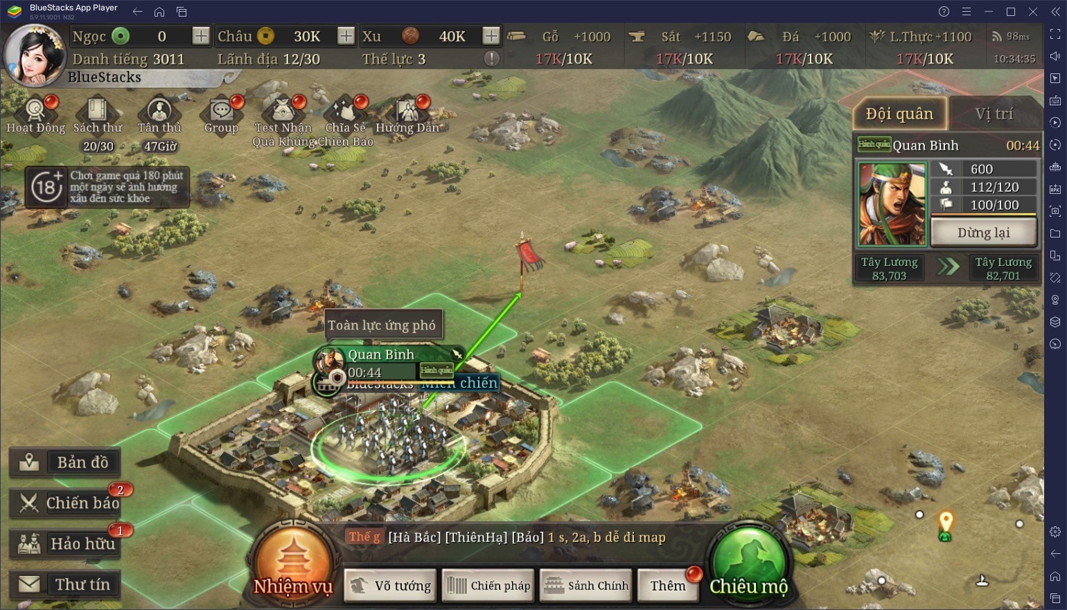 Trải nghiệm game chiến thuật Tam Quốc Chí-Chiến Lược trên PC với BlueStacks