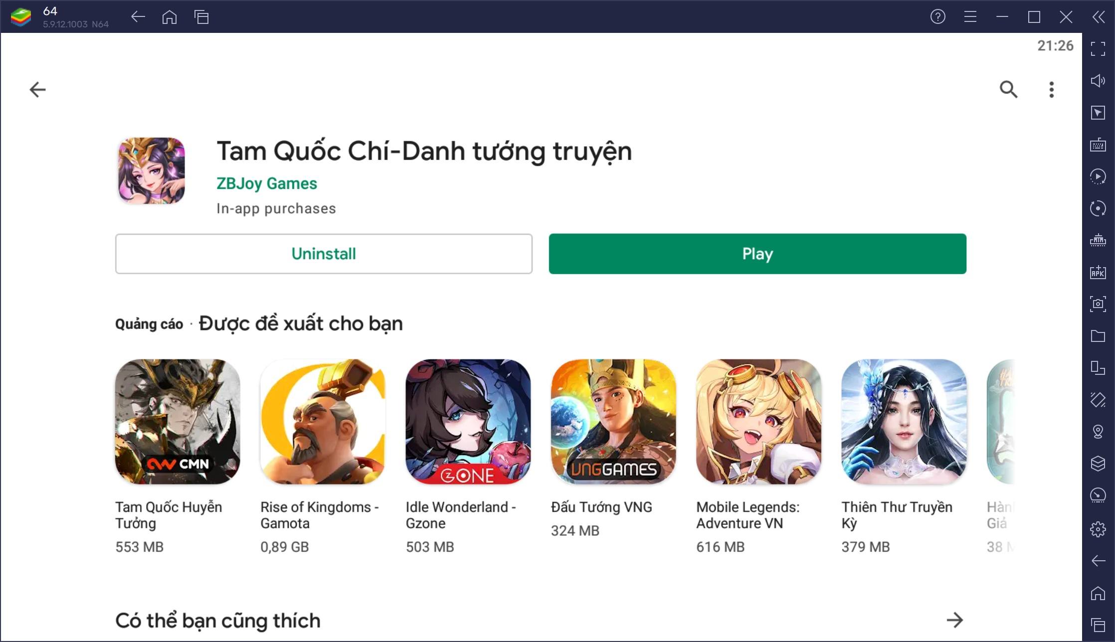 Cùng chơi Tam Quốc Chí-Danh Tướng Truyện trên PC với BlueStacks