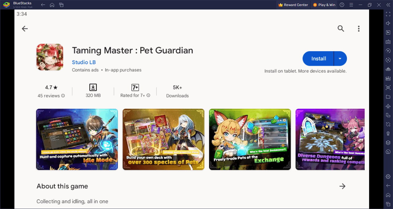 How to Play Taming Master : Pet Guardian on PC With BlueStacks