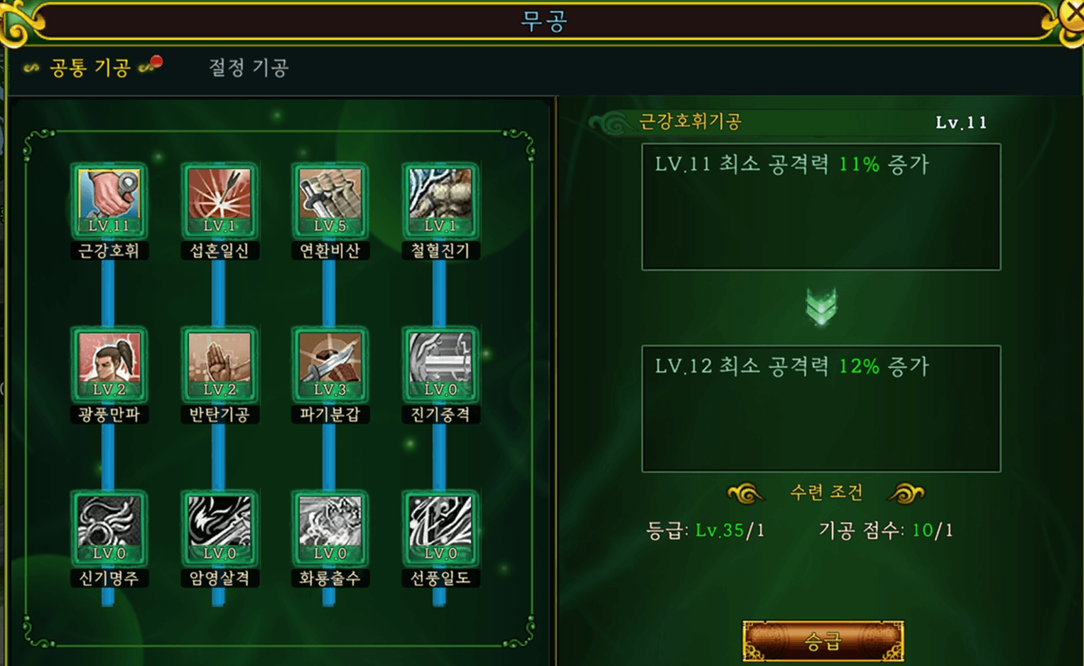 열혈강호 귀환 공략 - 스킬 가이드