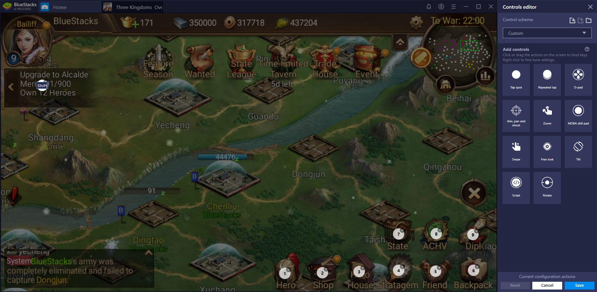 Three Kingdoms: Overlord: consejos y trucos para jugar en BlueStacks