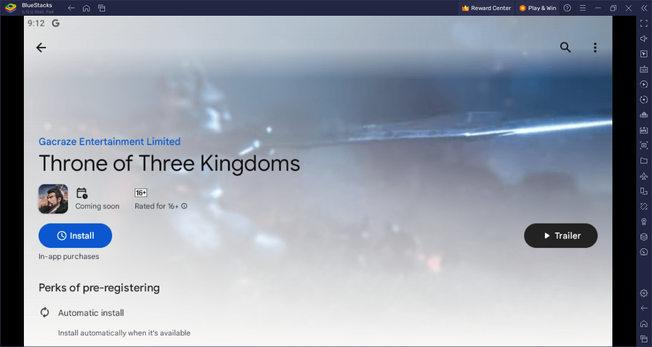 Trải nghiệm chơi Throne of Three Kingdoms trên PC với BlueStacks