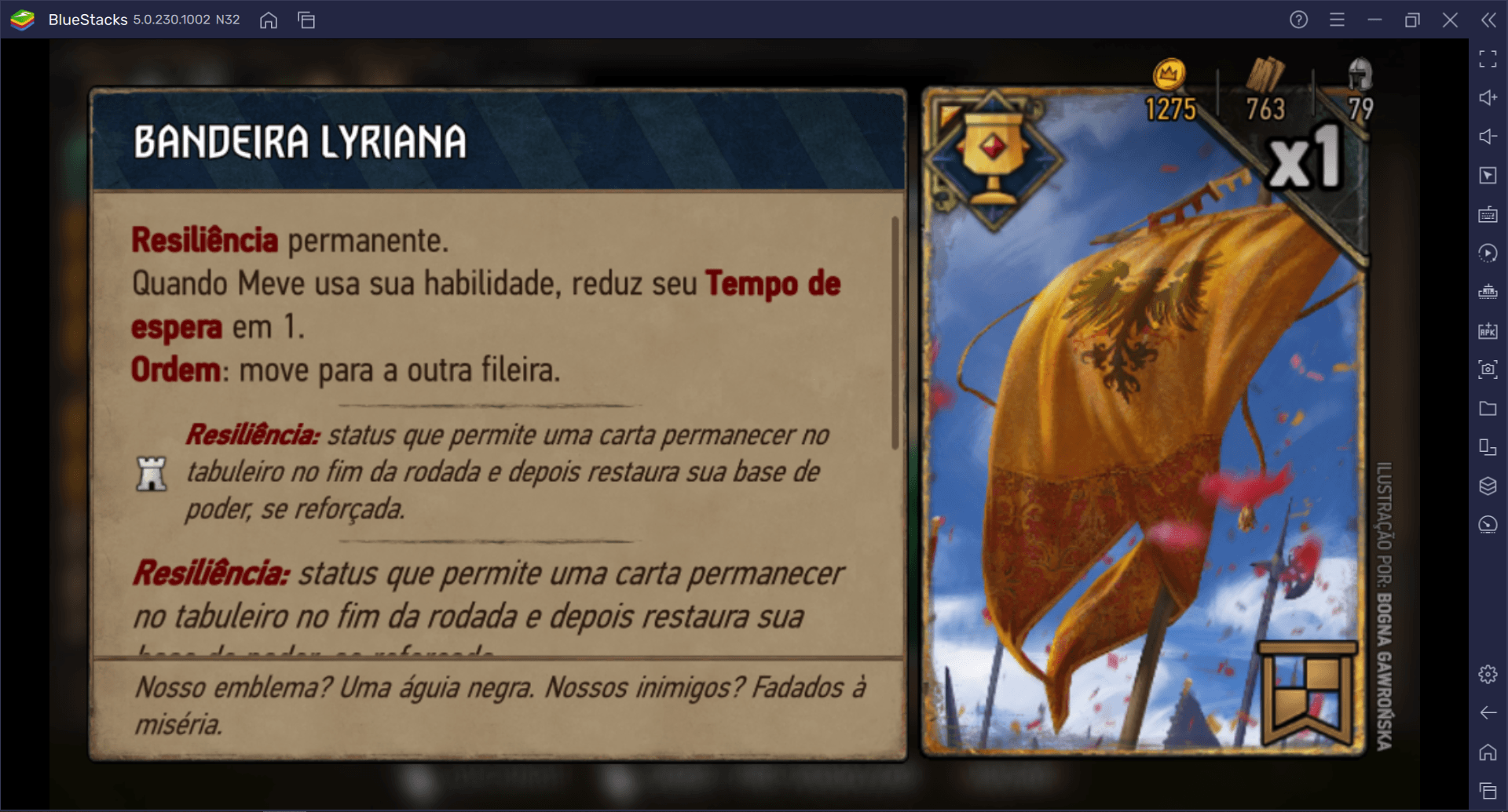 Combos de cartas em Lyria, primeiro mapa de Thronebreaker