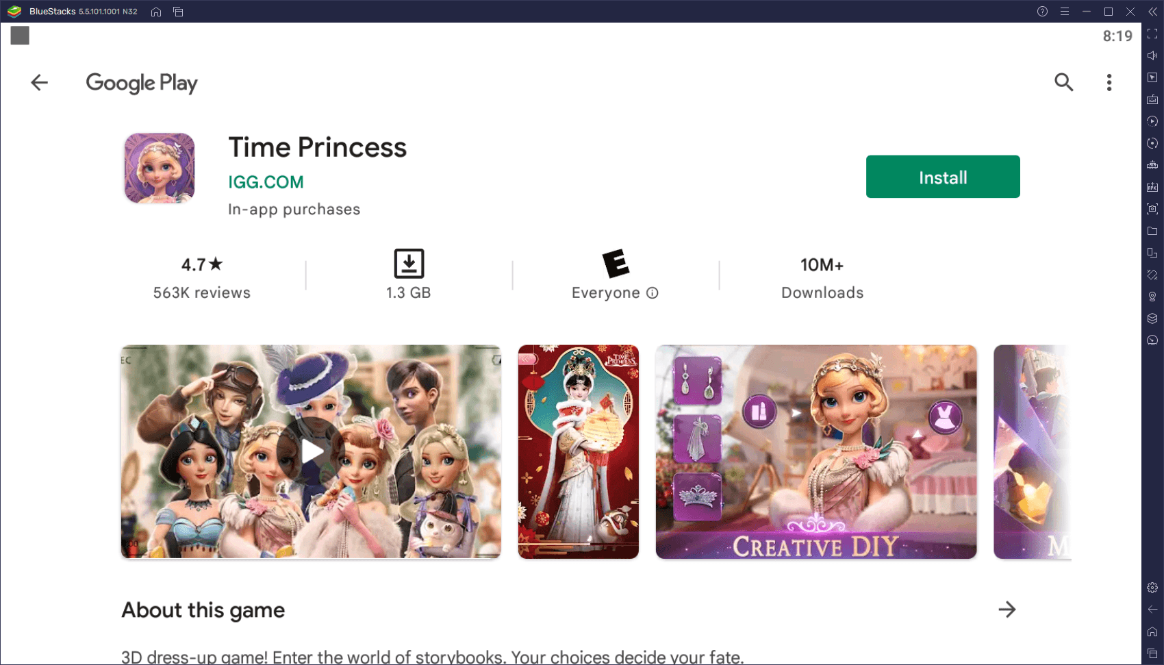 كيف تلعب Time Princess على جهاز الكمبيوتر باستخدام BlueStacks