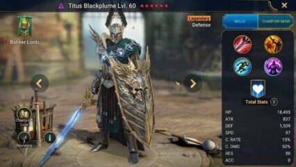 RAID: Shadow Legends Titus Blackplume Guide – Skills, Gear, Masteries, and Blessings