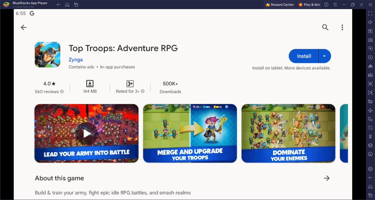 How to Play Top Troops: Adventure RPG on PC With BlueStacks