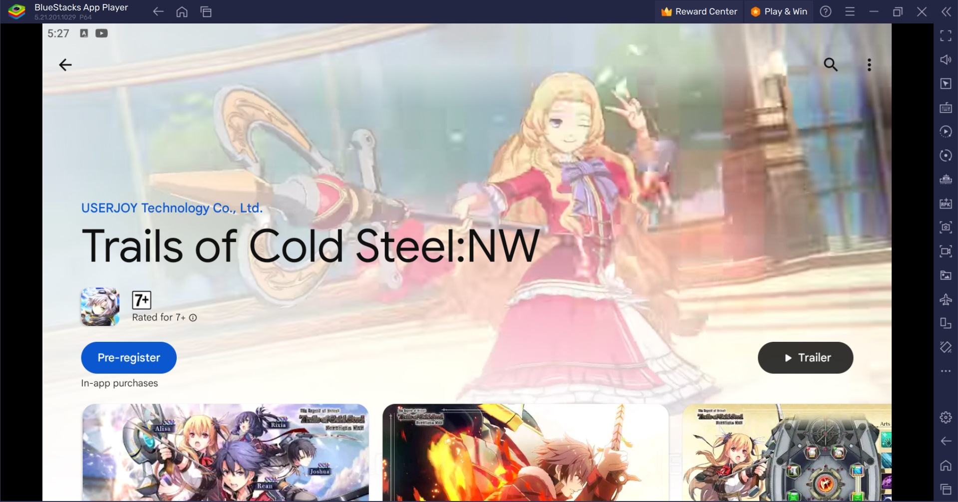 Come giocare a Trails of Cold Steel:NW su PC con BlueStacks