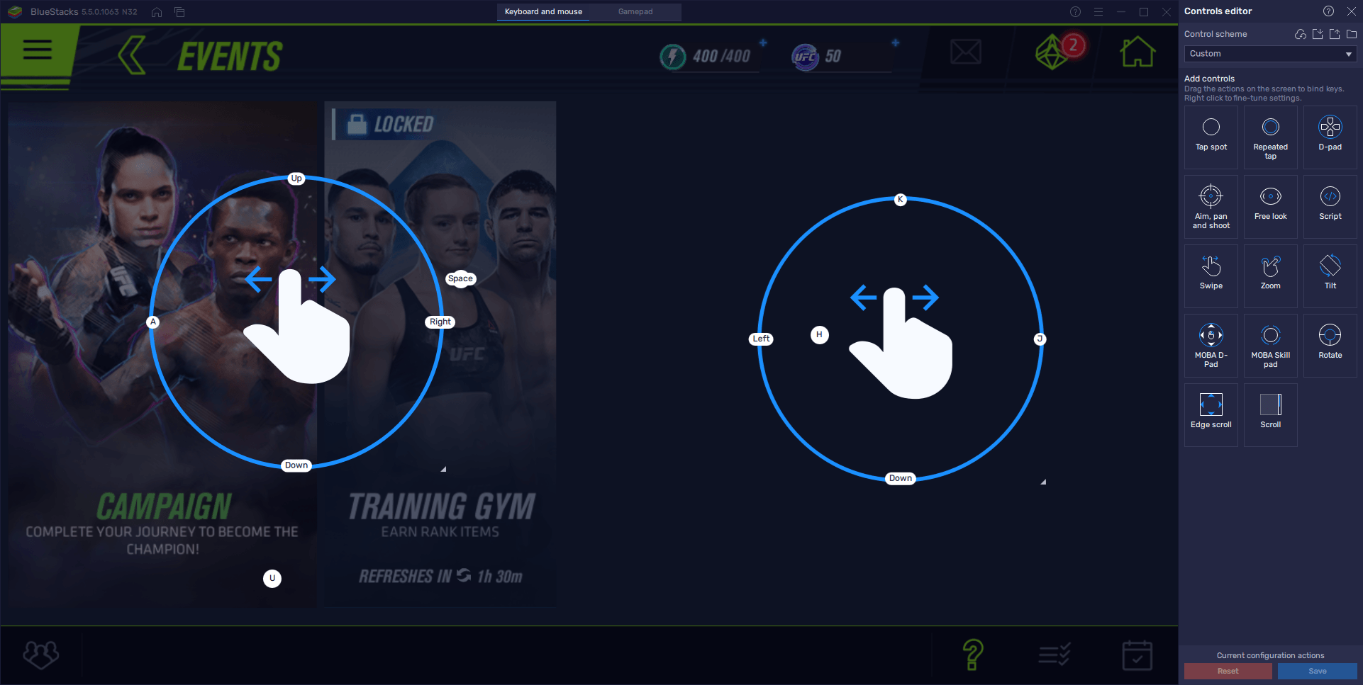 UFC Mobile 2 على الكمبيوتر الشخصي - كيفية تكوين BlueStacks للحصول على أفضل عناصر التحكم والأداء