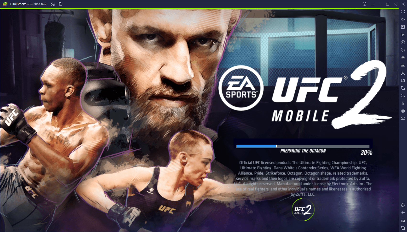 Как настроить BlueStacks для игры в UFC Mobile 2 на ПК?