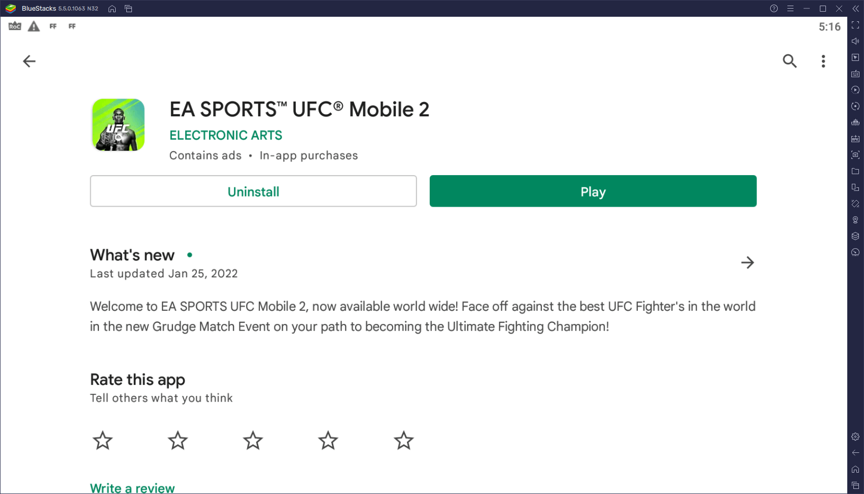 Как скачать UFC Mobile 2 на ПК с помощью BlueStacks