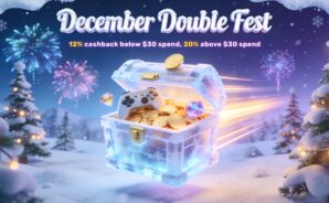 December Double Fest – Get 12% to 20% Cashback on Exclusive Games!