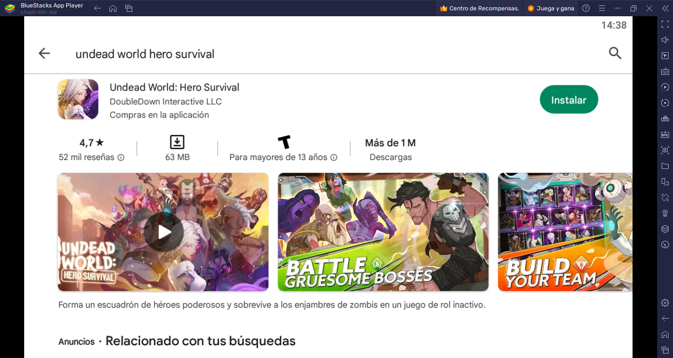 Guia de Instalación de Bluestacks para Undead World: Hero Survival en PC o Mac