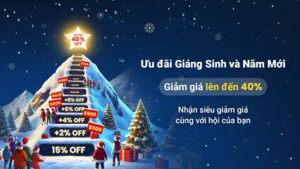 Khuyến mãi dịp Giáng sinh từ BlueStacks: Vượt ngàn chông gai leo lên Ngọn Núi Giảm Giá để hưởng ưu đãi lên đến 40%! 🎅🎄