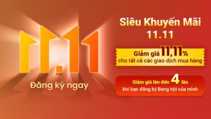 Tham gia Bang hội, nhận chiết khấu tối đa nhân dịp Sale 11/11 của BlueStacks