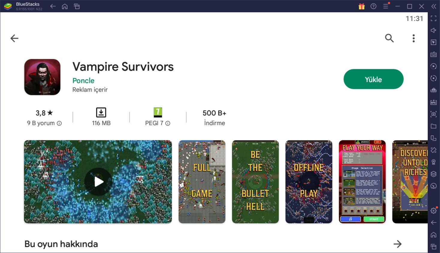 BlueStacks ile Bilgisayarda Vampire Survivors Oyununu Bedava Oynayın